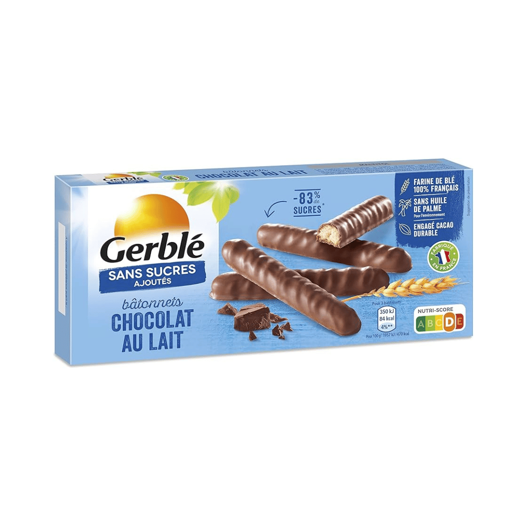 Bâtonnets chocolat au lait 125g - Gerblé – Allmyketo