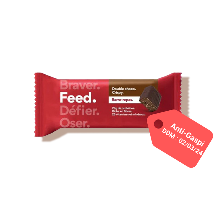 Barre-repas double chocolat 100g - Feed.