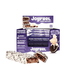 Barre chocolat blanc et cookie cream 55g - Joyfuel