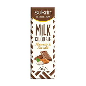 Chocolat au lait aux amandes et sel marin 40g - Sukrin