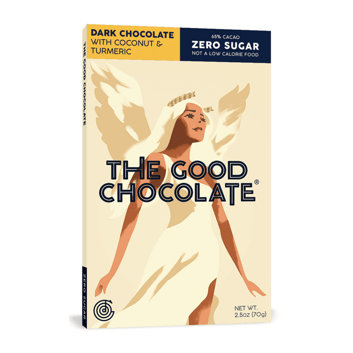Tablette de chocolat noir coco et curcuma 70g - The Good Chocolate