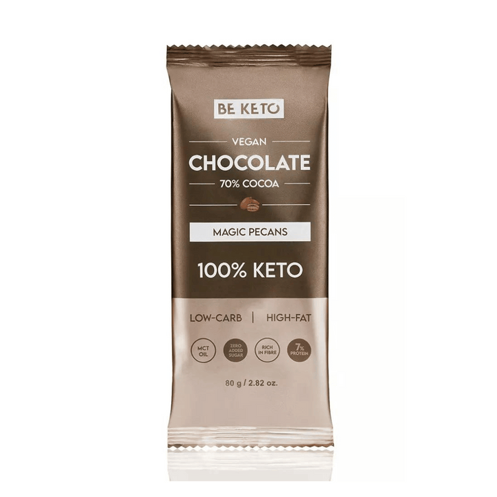 Chocolat keto à la noix de pécan et à l'huile MCT 80g - Be Keto