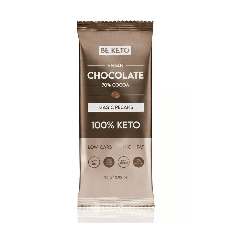 Chocolat keto à la noix de pécan et à l'huile MCT 80g - Be Keto