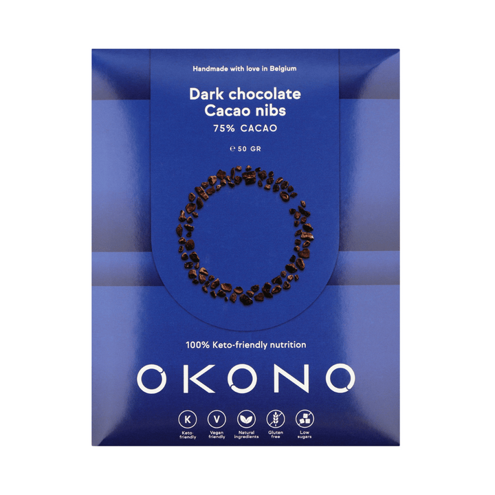 Chocolat noir aux éclats de cacao 50g - Okono