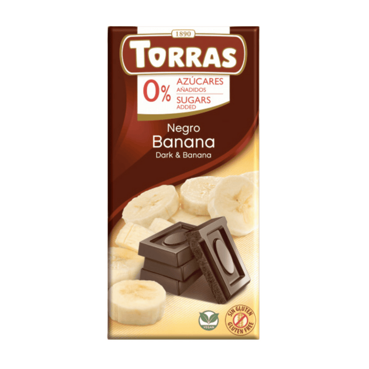 Chocolat noir à la banane 75g - Torras