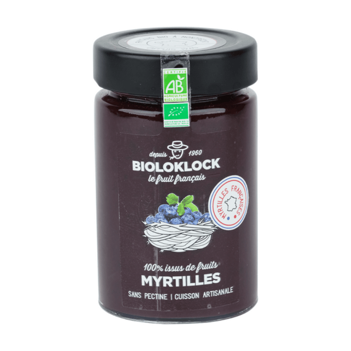 Purée 100% issus de fruits à la myrtille 210g - Bioloklock