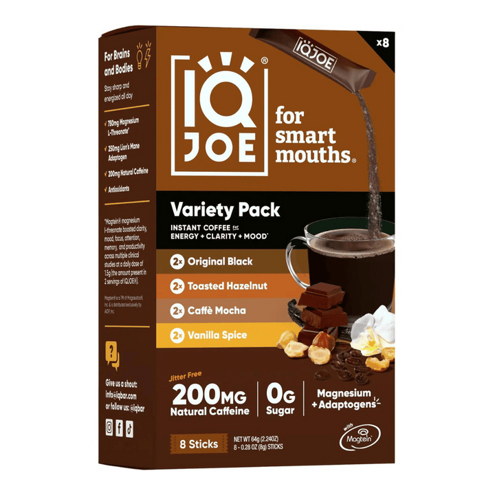 Café instantané IQJOE pack de 8 bâtonnets 43g - IQ Bar
