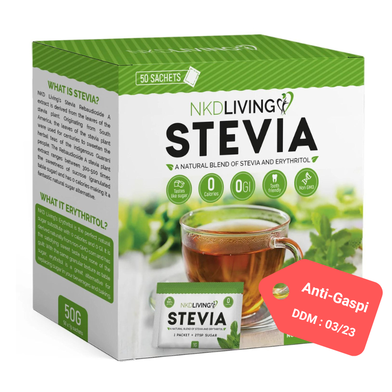 Stevia & Erythritol Sachets (100 Sachets) - NKD Living