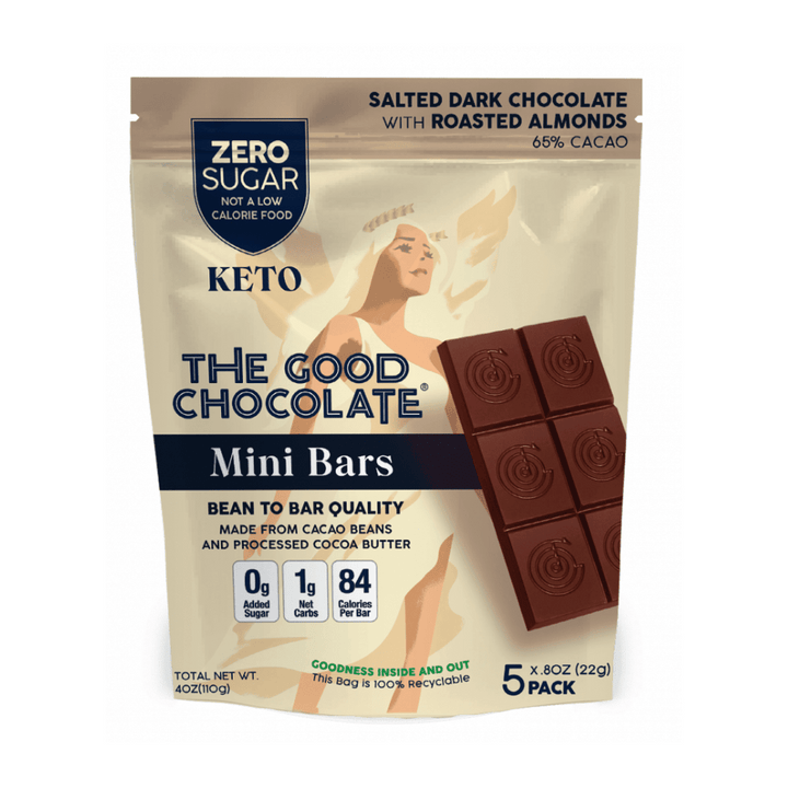 Mini tablettes de chocolat aux amandes salées  - The Good Chocolate