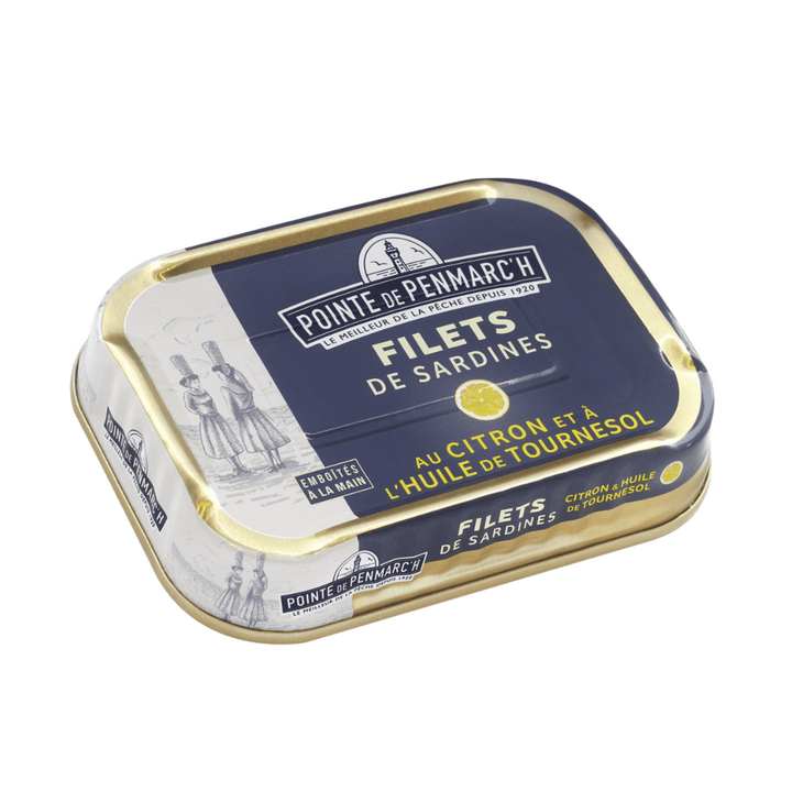Filets de sardines au citron et à l'huile de tournesol 100g - Pointe de Penmarc'h