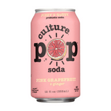 Soda probiotique pétillant pamplemousse rose 355ml - Culture Pop