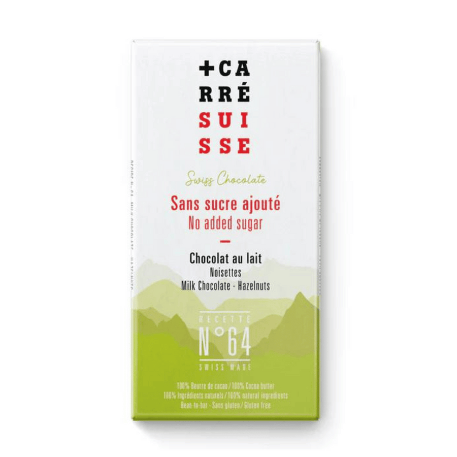 Tablette de chocolat au lait et noisettes 90g - Carré Suisse
