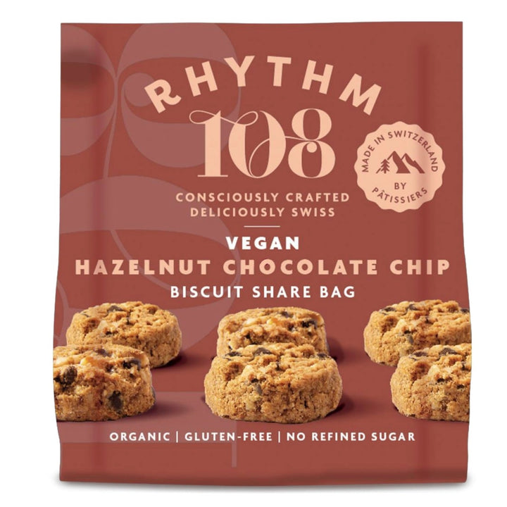 Biscuits noisettes et pépites de chocolat 135g - Rhythm 108