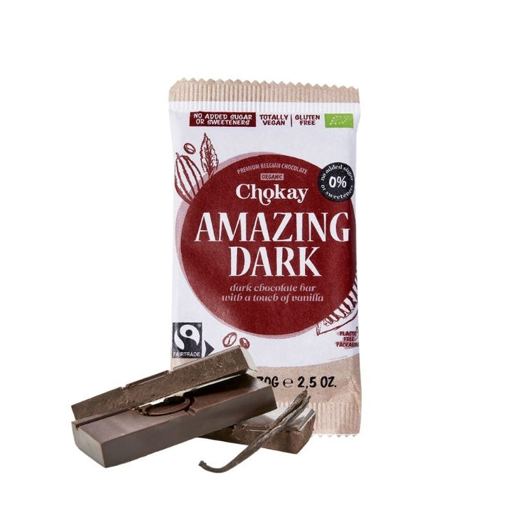 barre de chocolat noir sans sucre ajouté pour diabétique