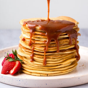 clean foods pancakes caramel 