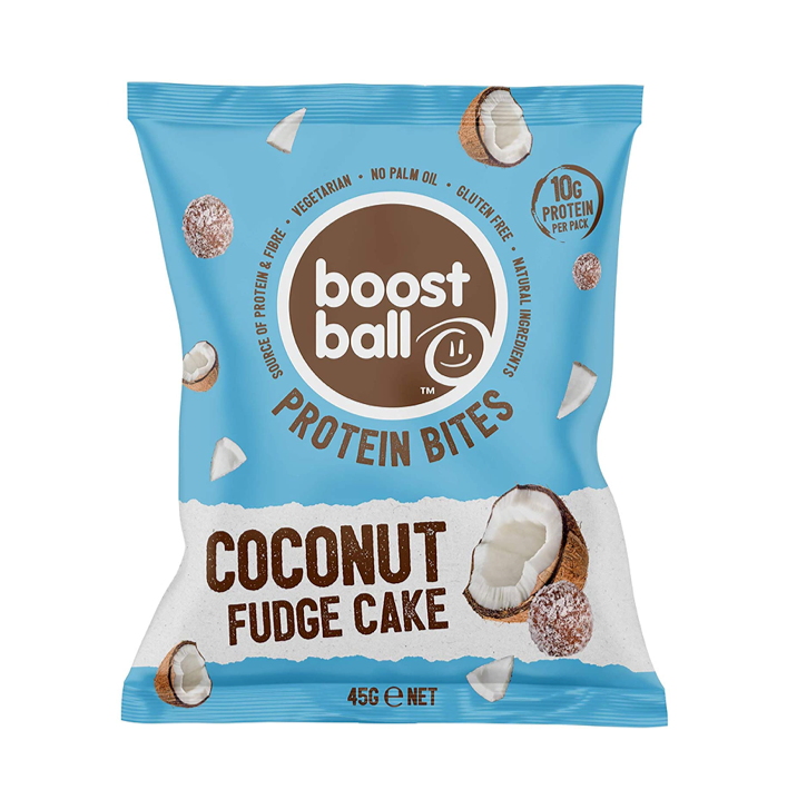 Coconut fudge cake protein bites