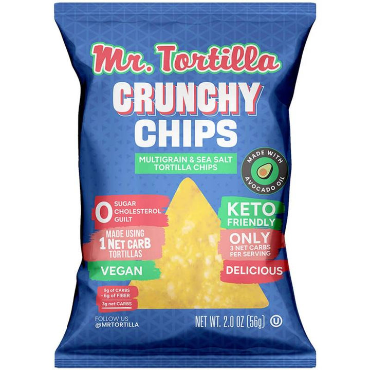 Crunchy chips Multigraines et sel de mer 56g - Mr Tortilla