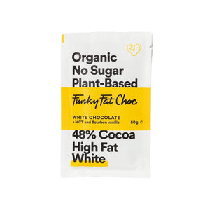 funky fat tablette chocolat blanc mct