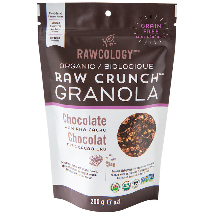 granola chocolat cacao cru rawcology