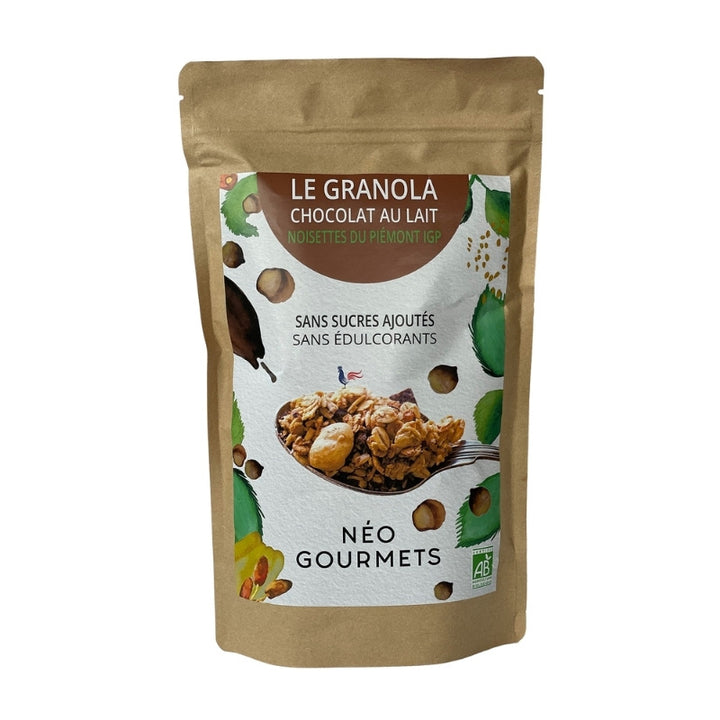 granola chocolat au lait noisettes du Piémont bio néogourmets