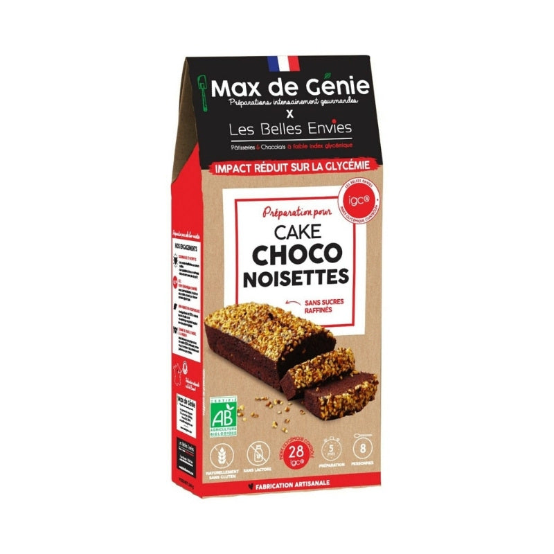 Préparation pour cake choco-noisettes bio Max de Génie - Allmyketo