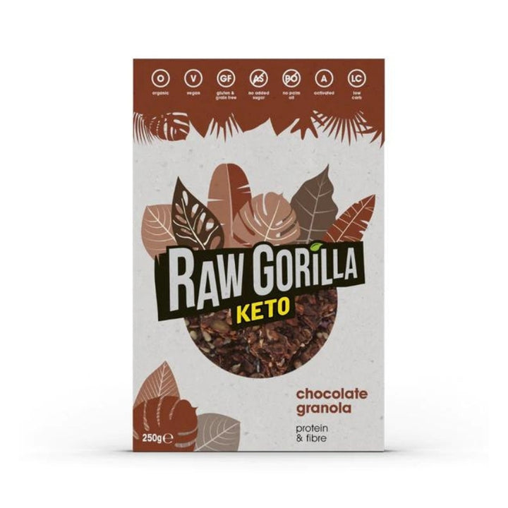 raw gorilla granola keto chocolat