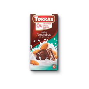 Chocolat au lait et amandes 75g - Torras