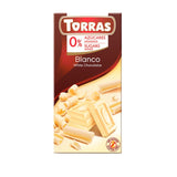 Chocolat blanc sans sucre ajouté 75g - Torras