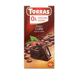 Chocolat noir au café sans sucre ajouté 75g - Torras